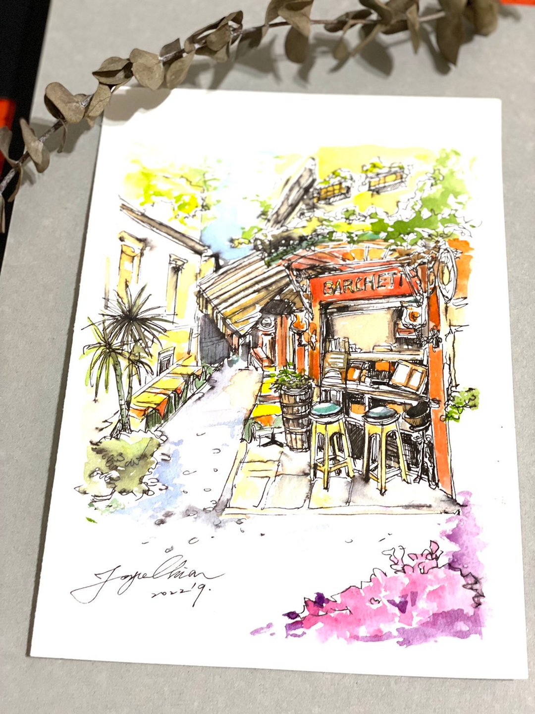 【一人成团】漫步欧洲街道速写。Joyce 的纸上旅行 - 插画/绘画/写字 - 纸 