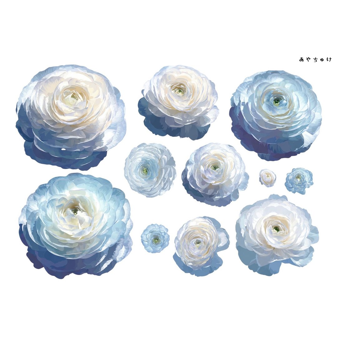 【10月新品4】20-22-0223 裁切纸・拼贴素材 陆莲花 - 贴纸 - 纸 