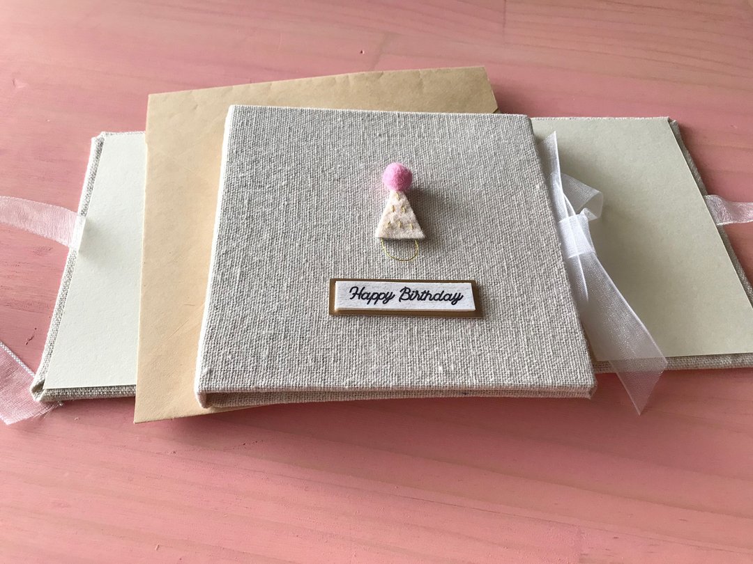 小小生日帽的祝福 |手工卡片|生日卡|Handmade Birthday card粉色 - 卡片/明信片 - 其他材质 多色