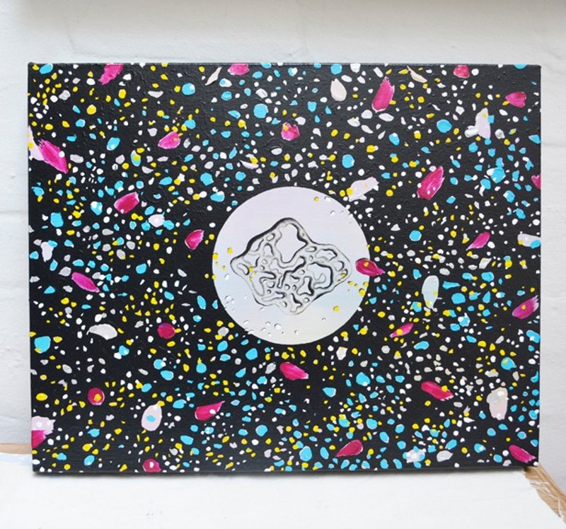 宇宙 细胞 天空 外星球 点点 星星 原创作品 - 海报/装饰画/版画 - 其他材质 黑色