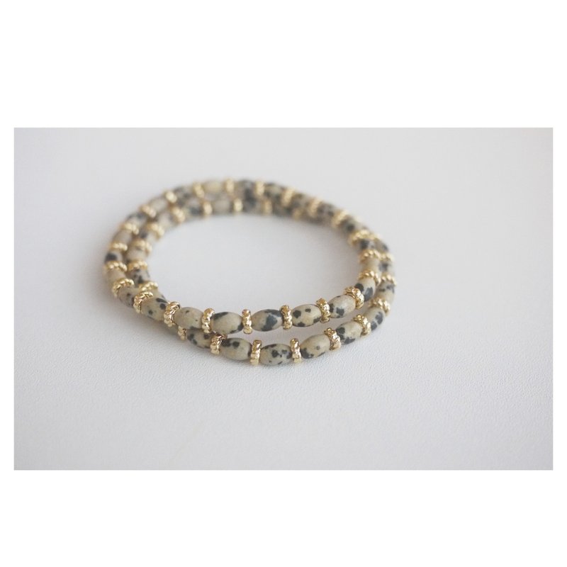 椭圆点点石手串 | 天然石手珠 - 手链/手环 - 其他材质 多色