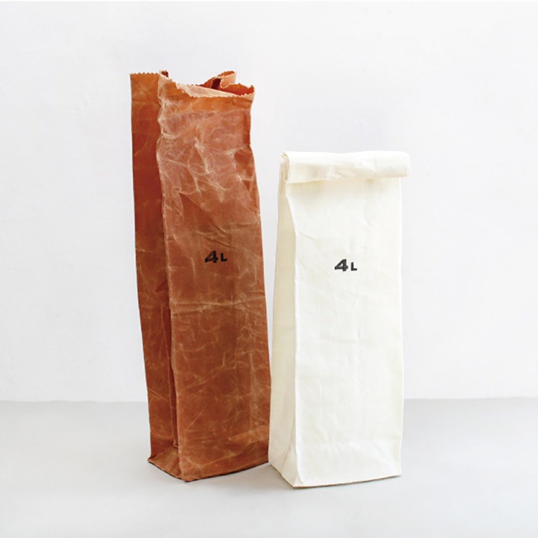 GROCERY BAG 4L Brown 仿旧时髦杂货收纳环保袋-棕色 4L - 化妆包/杂物包 - 防水材质 咖啡色