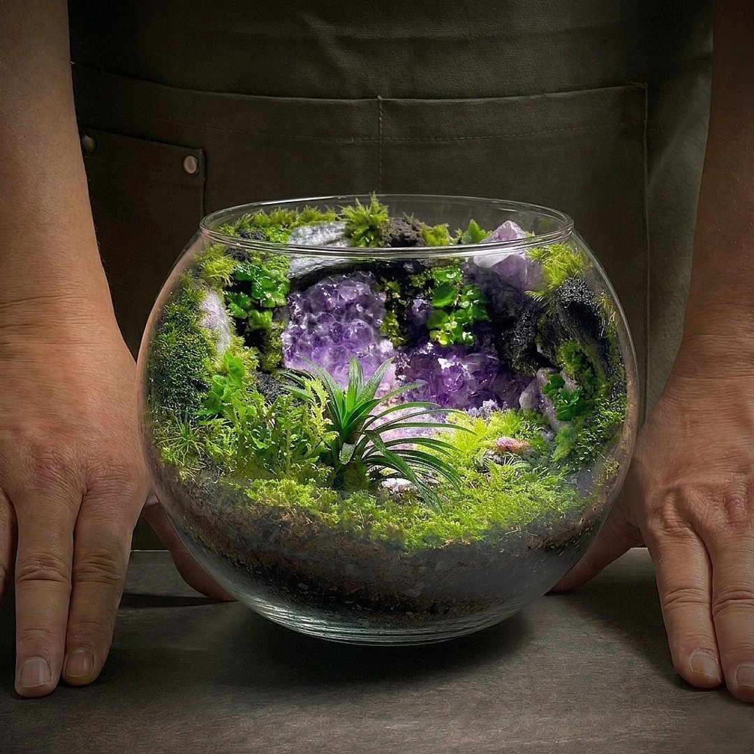 紫雾观心 / 矿石水晶定制化景观生态缸 - 植栽/盆栽 - 植物．花 