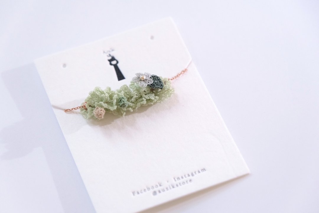 订制花丛 | 钩织可调节手链 - 手链/手环 - 棉 