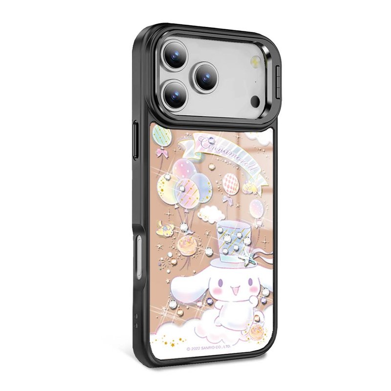 iPhone 全系列 军规防摔合金框隐形立架镜面钻壳-小绅士大耳狗 - 手机壳/手机套 - 其他材质 多色