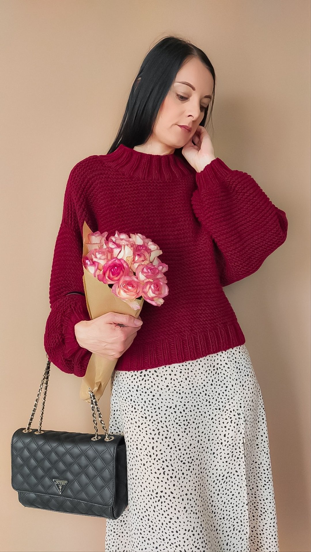 Cropped sweater top Short knitted sweater Turtleneck sweater Thick sweater women - 女装上衣 - 羊毛 