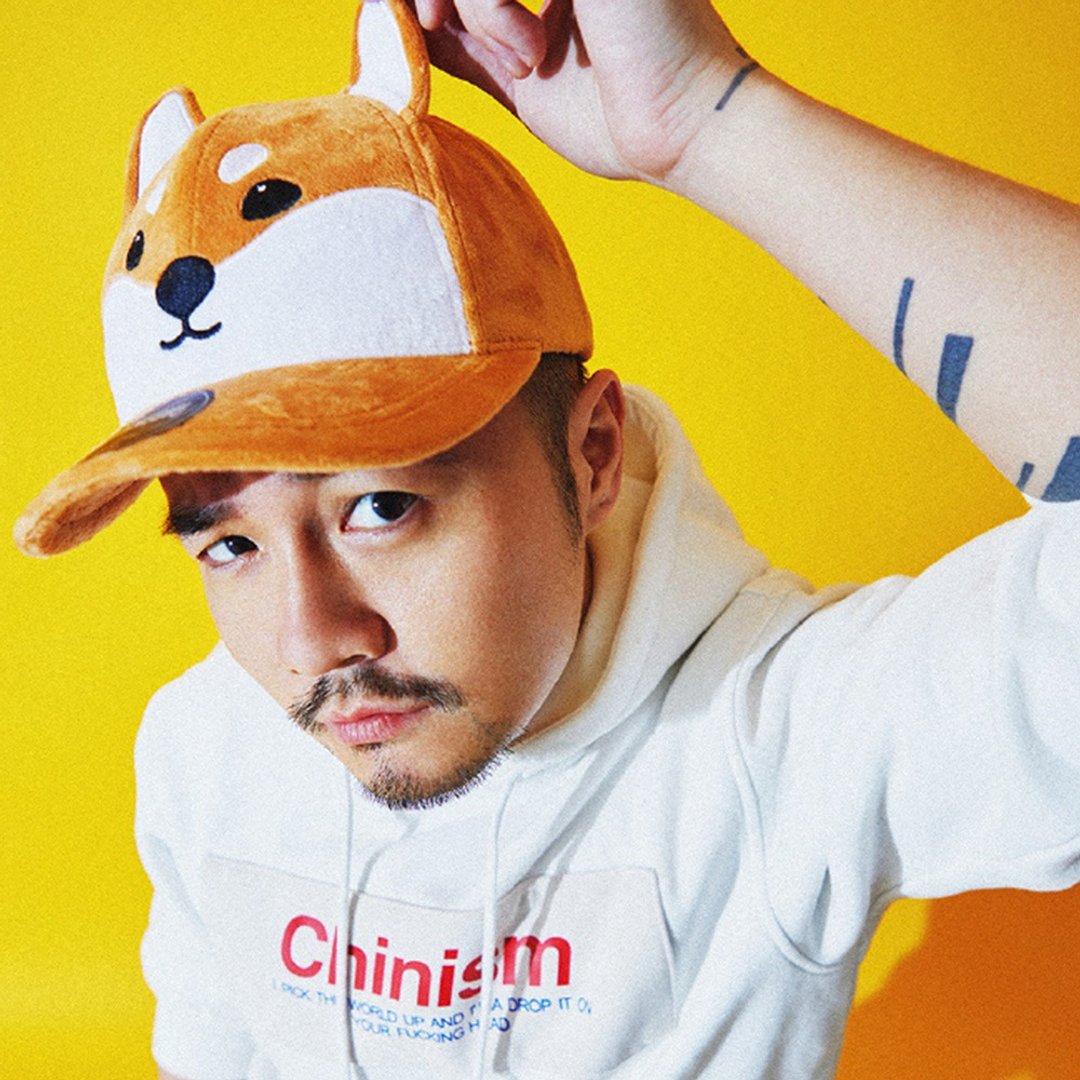 原创斗斗斗柯基Shiba Inu黑黄柴犬可爱日系萌宠情侣透气网帽弯沿 - 帽子 - 其他人造纤维 橘色