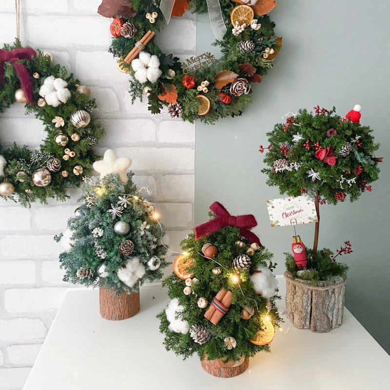 永生圣诞树 / 圣诞限定 圣诞礼物 交换礼物 圣诞装饰 圣诞摆饰 - 干燥花/捧花 - 植物．花 