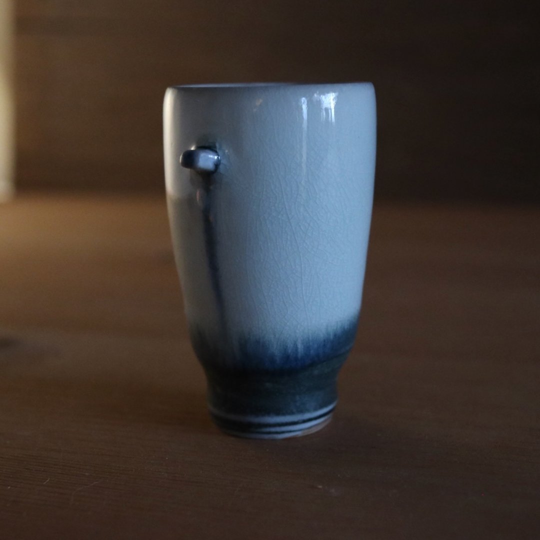 刻度・残垣 柴烧茶酒杯 56ml _y24 - 其他杯子 - 瓷 白色