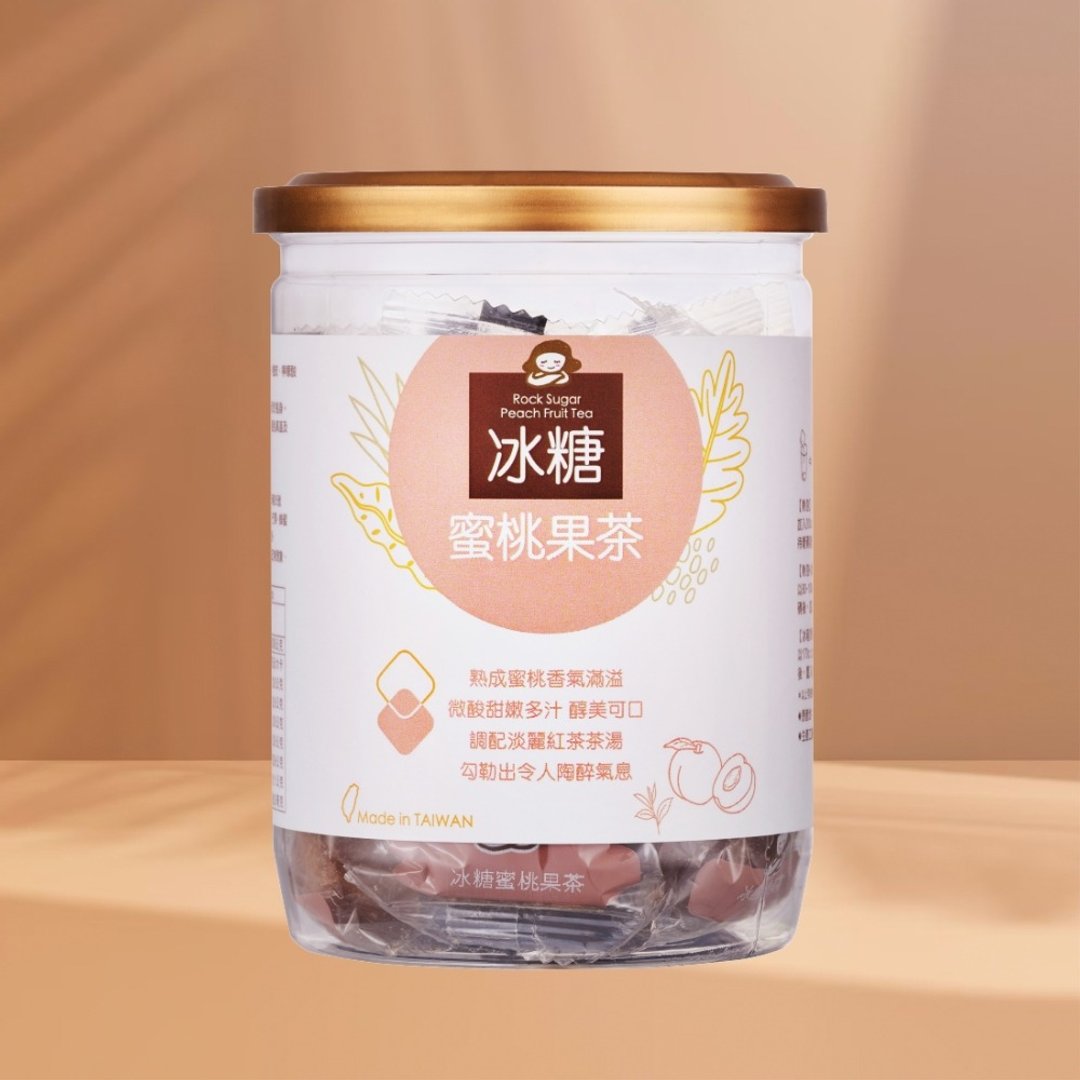 冰糖蜜桃果茶 | 17gx12入/罐 | 婚礼小物 伴娘礼 送女友 茶砖 - 茶 - 其他材质 粉红色