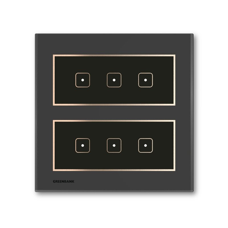 绿银G-Switch T1支持苹果Apple Home 无线智能六开关(石墨色) - 数码小物 - 塑料 黑色