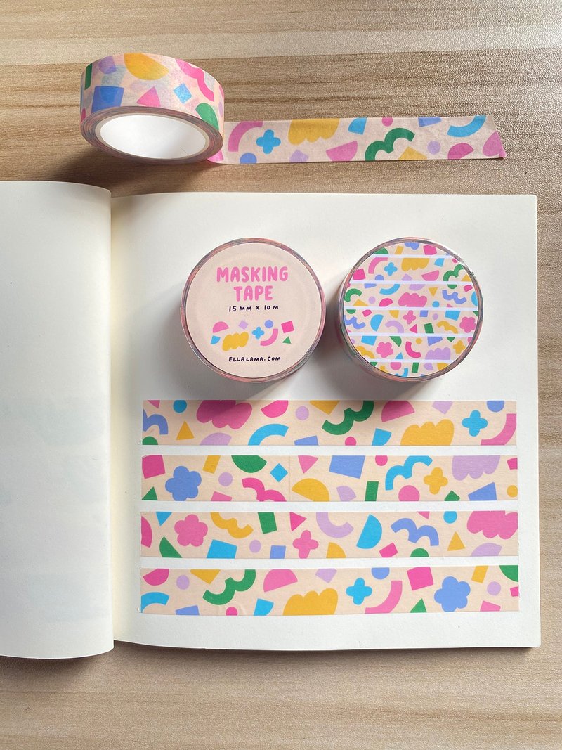 缤纷派对 1.5cm 和纸胶带 - 纸胶带 - 纸 多色