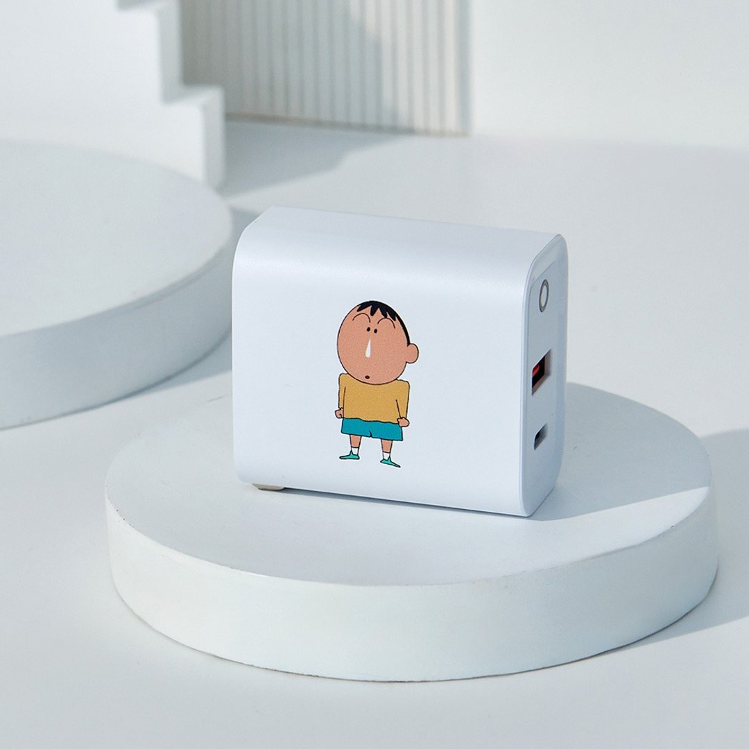 蜡笔小新阿呆USB3.0+PD20W双孔充电器 - 数码小物 - 塑料 多色