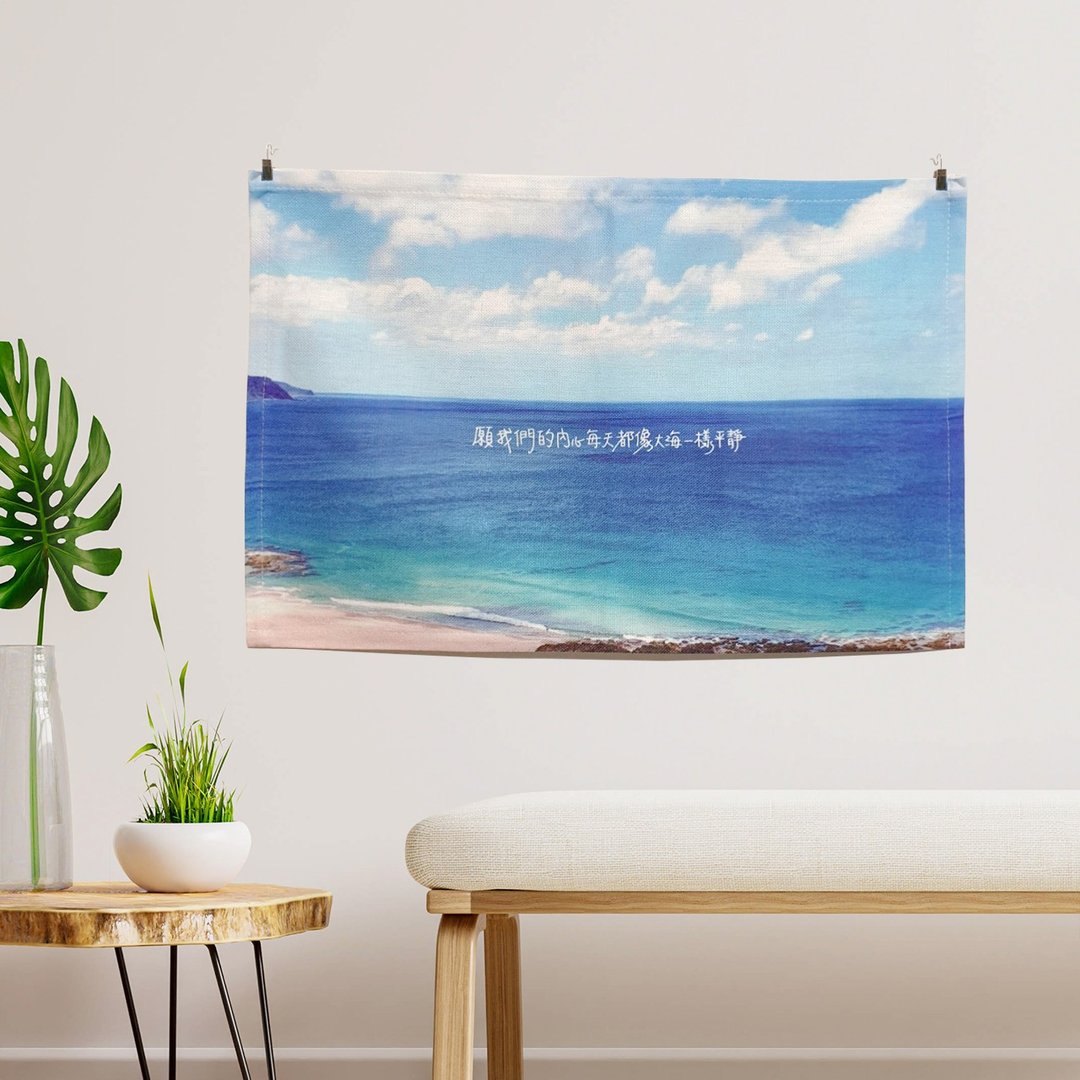 定制化 棉麻 挂布 - 海报/装饰画/版画 - 棉 蓝色