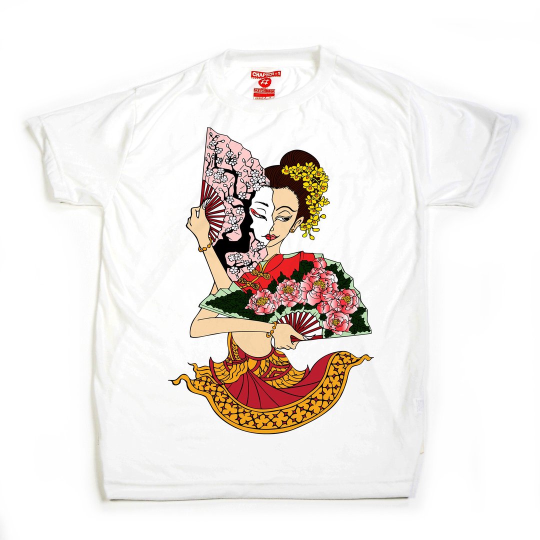 Thai-Chinese Ally unisex men woman cotton mix Chapter One T-shirt - 男装上衣/T 恤 - 棉 白色