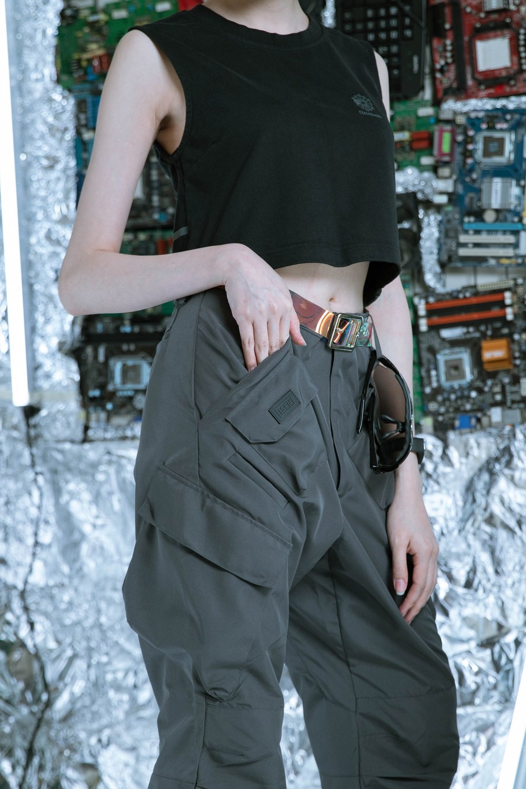 ISFN 2019 S/S Cargo Pants 工装裤 男女皆适着 多口袋裤 长裤 - 男士长裤 - 聚酯纤维 灰色