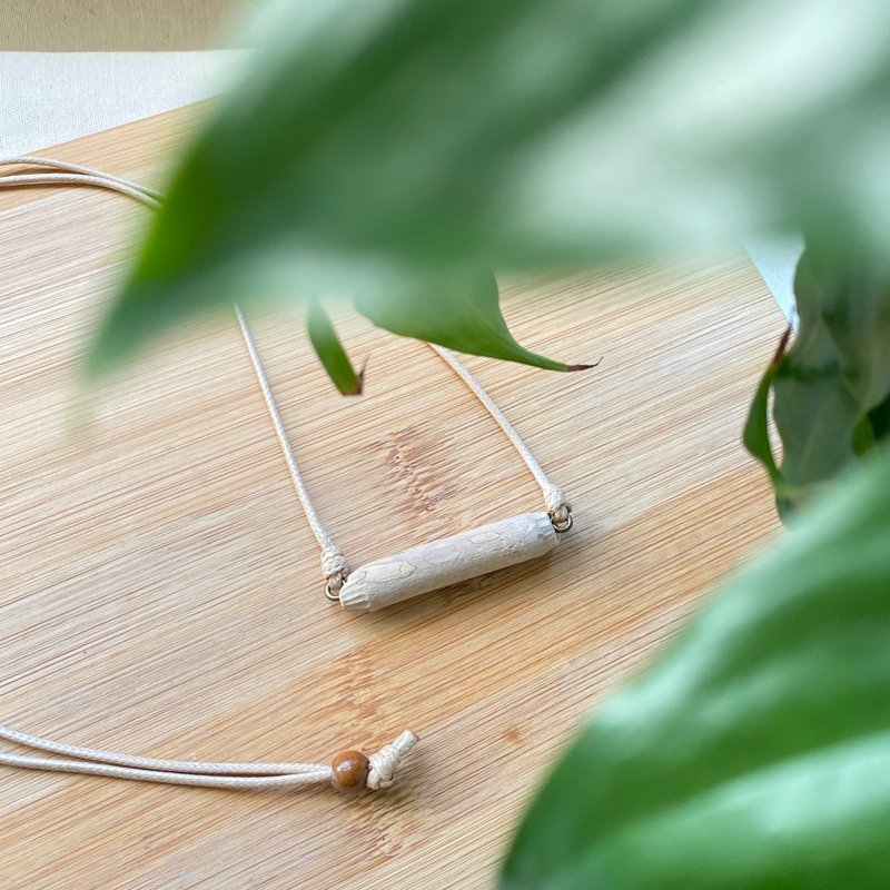 荡秋千系列 自然 树枝颈链 手工打磨 原创独特 - 颈链 - 木头 咖啡色