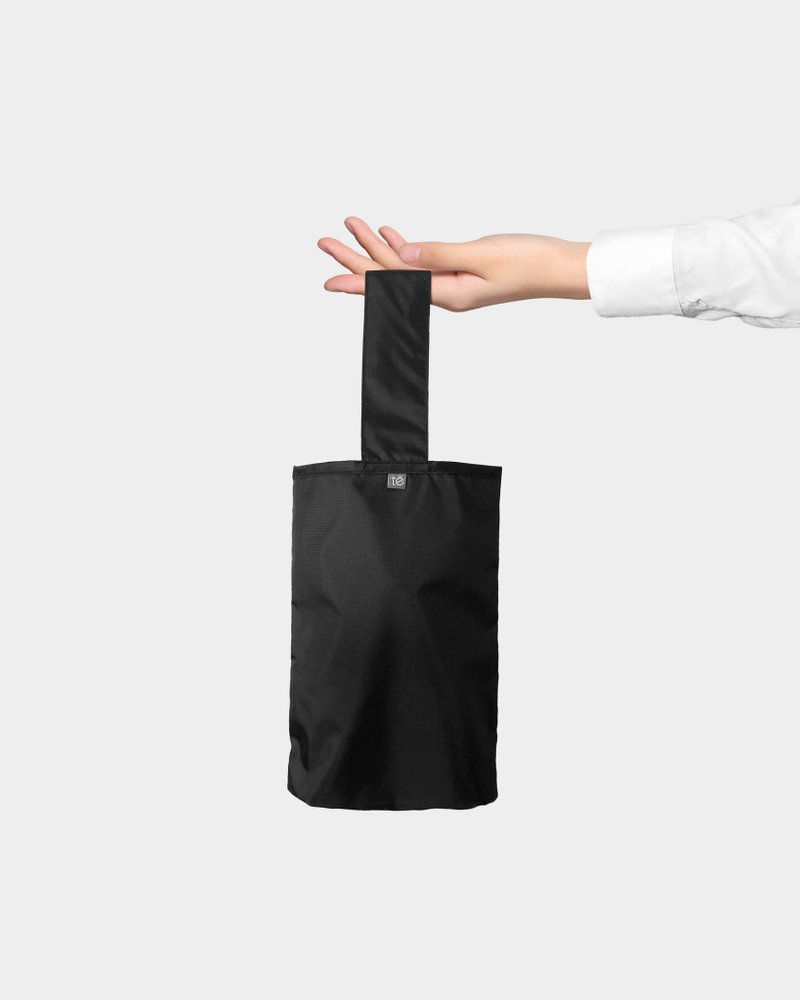 T1 单把托特袋 / 格黑 - 手提包/手提袋 - 聚酯纤维 黑色