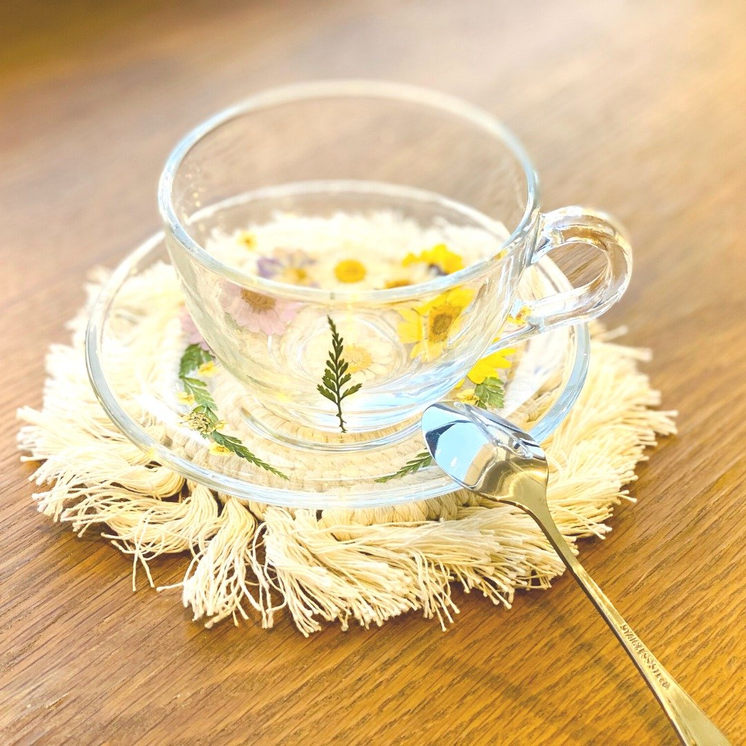 【朋友最爱DIY压花茶杯套装】荔枝角 压花茶杯家品杯碟匙 2小时 - 植栽 - 植物．花 