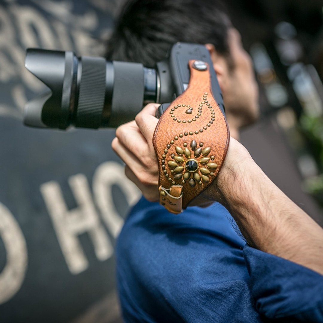 The camera strap / hand strap single-lens reflex camera specifications - tan - 相机背带/脚架 - 真皮 