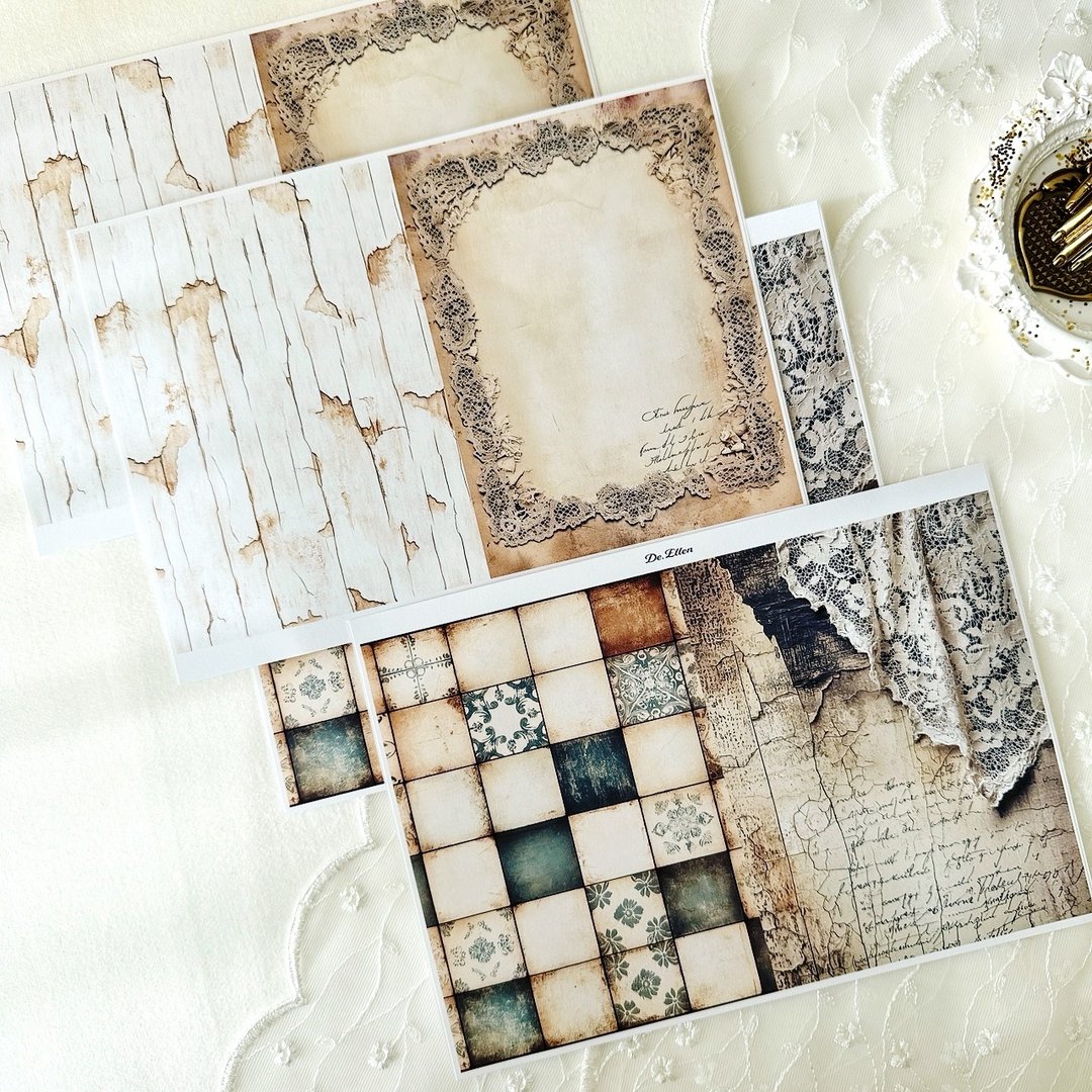 Z151 - vintage background - 贴纸 - 纸 