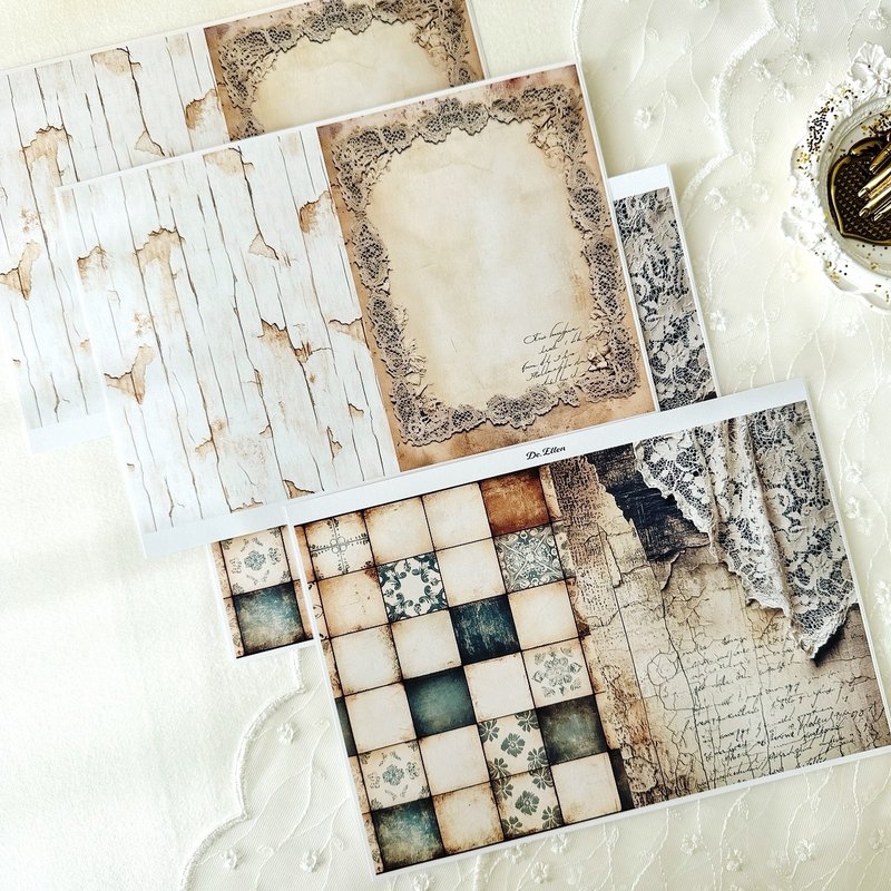 Z151 - vintage background - 贴纸 - 纸 