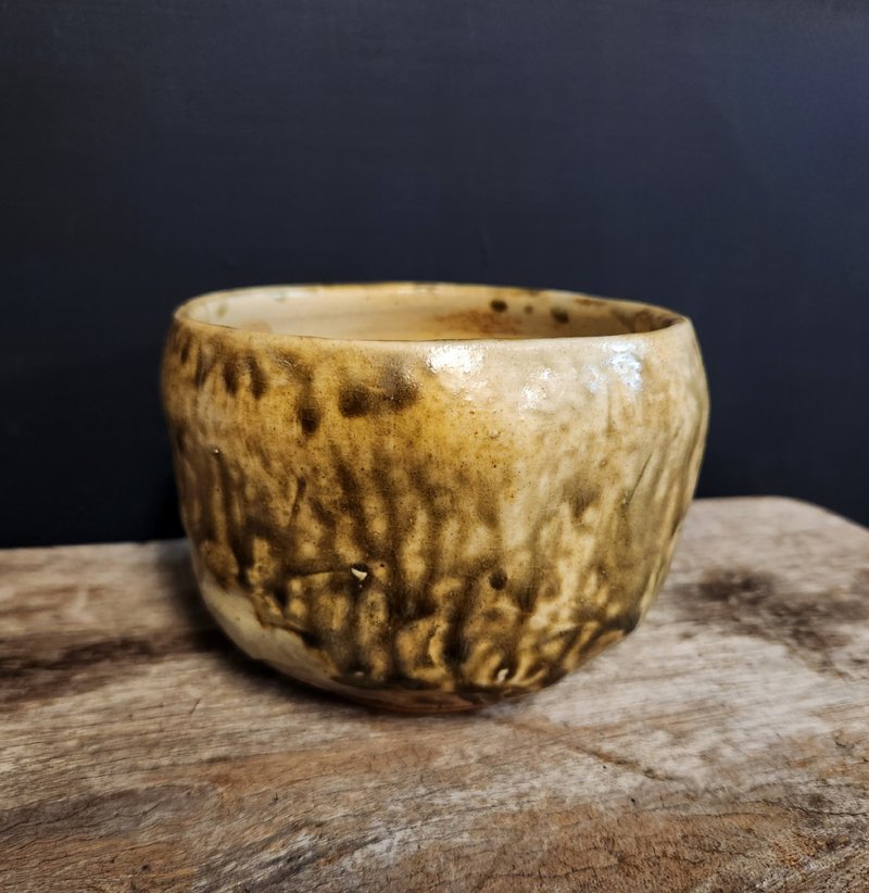 灰釉大茶碗 / 抹茶碗 / 手捧碗 - 茶具/茶杯 - 陶 黑色