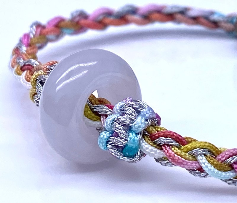 期间限定 - 翡翠平安扣手编手绳 - 手链/手环 - 宝石 