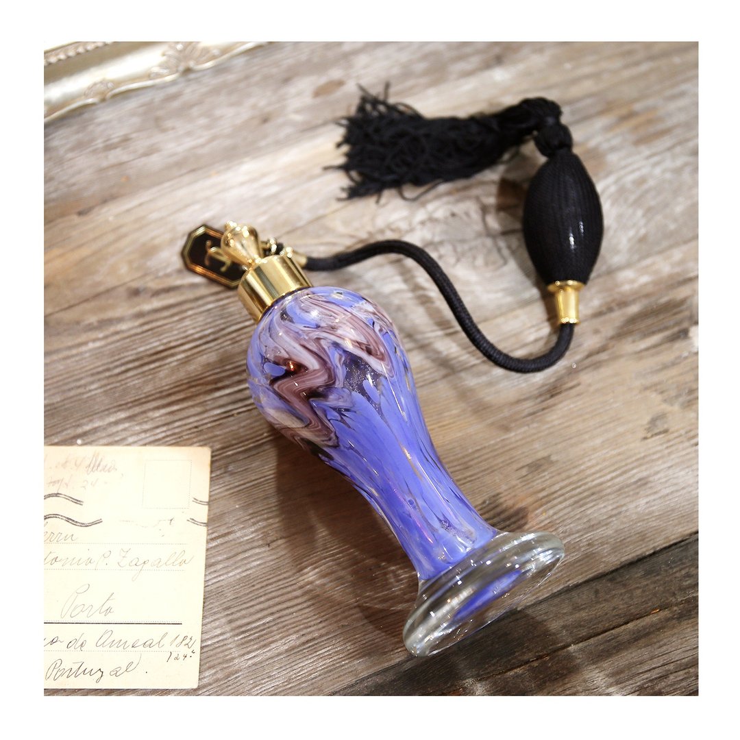 老件.未使用黑色喷雾球复古玻璃琉璃香水瓶.质感厚玻璃摆件 - 其他 - 玻璃 