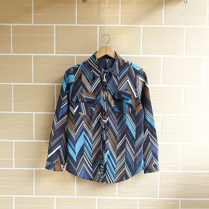 │Slow│迷幻迷宫-古着衬衫│vintage.复古.文艺.街头 - 女装衬衫 - 其他材质 多色