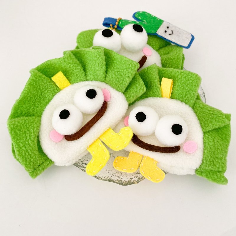 创意饺子食物毛绒挂件玩偶ins可爱公仔礼物钥匙扣耳机包DIY材料包 - 钥匙链/钥匙包 - 其他材质 多色