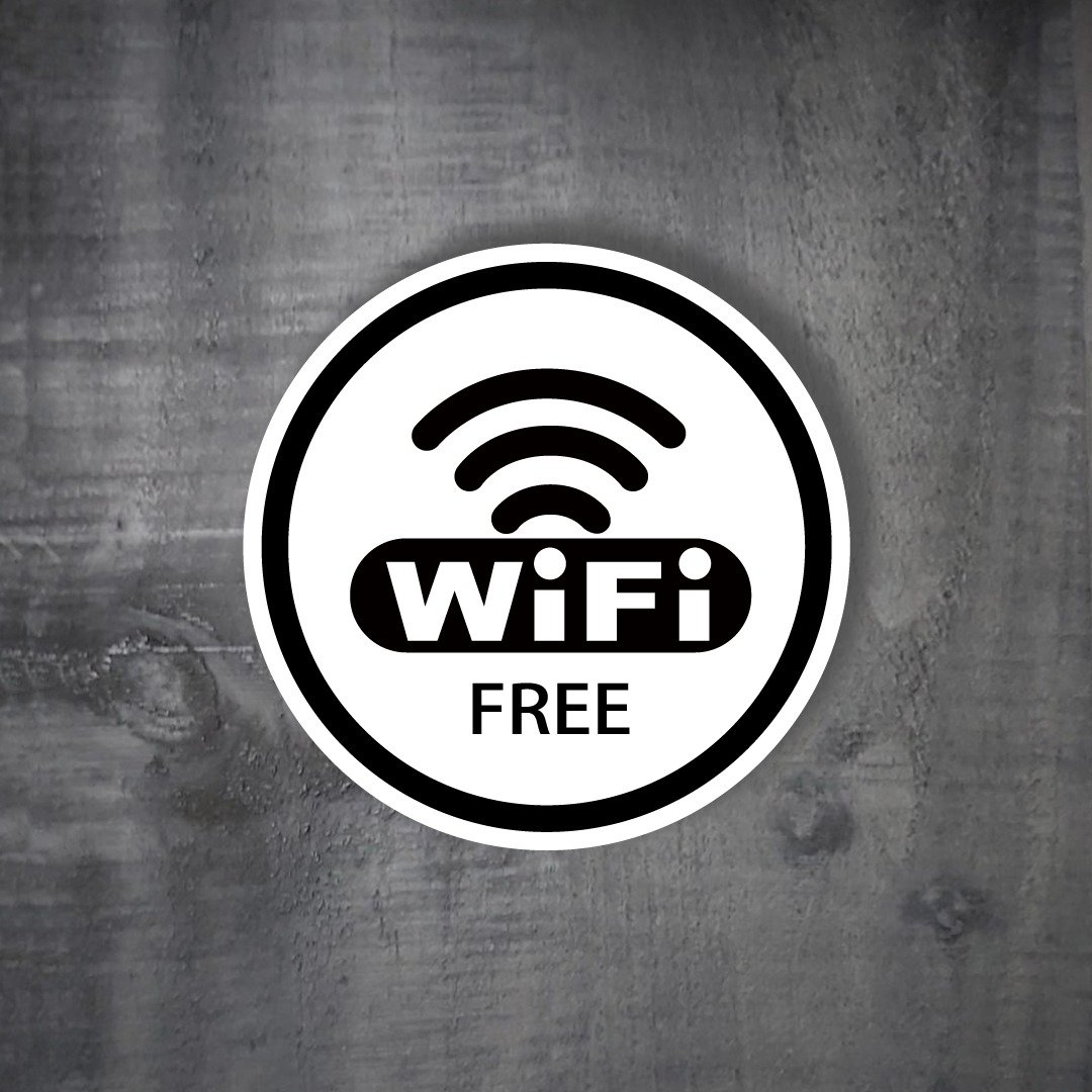 免费wifi 室内贴纸 标示标语贴纸 free wifi 防水贴纸 营业 网络 - 贴纸 - 防水材质 