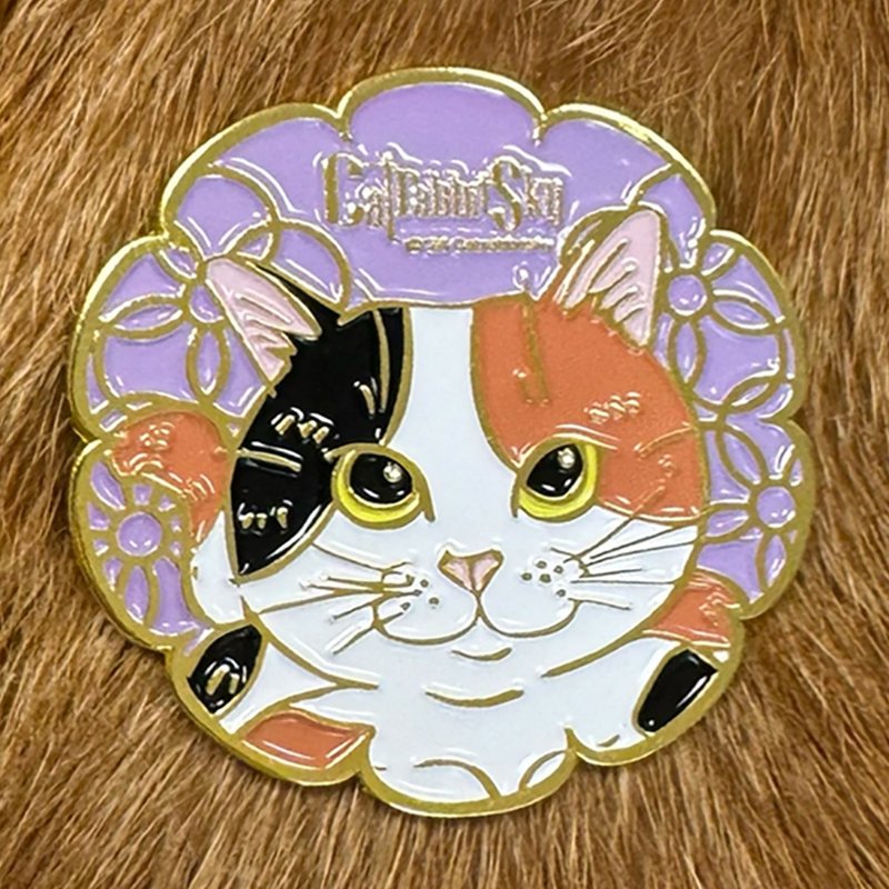 金属襟章 三色猫 - 徽章/别针 - 铜/黄铜 多色