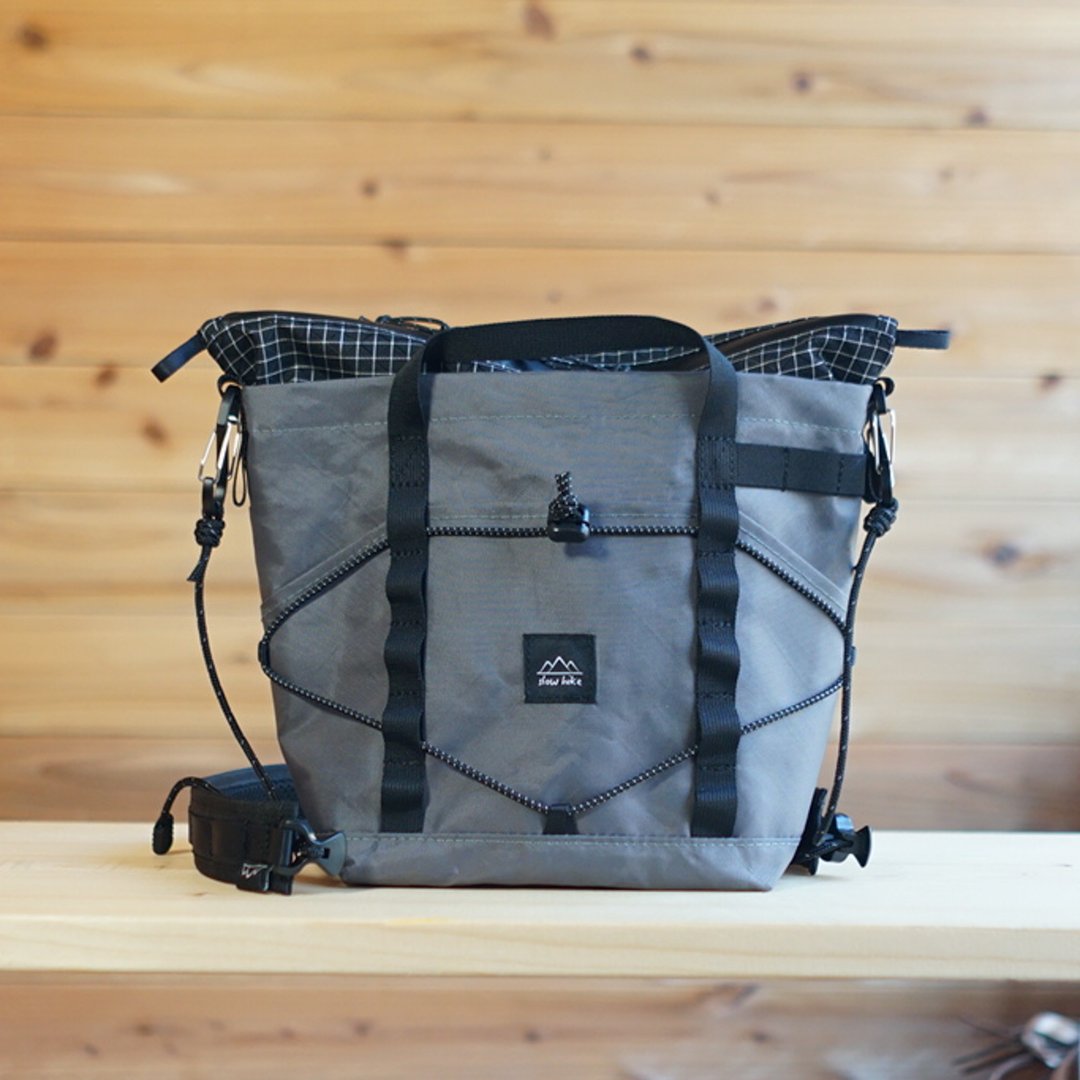 ECOPAK 灰色 [Hiker Sacoche M] / 露营，健行，徒步，节日，户外，单肩包，防水 - 侧背包/斜挎包 - 尼龙 灰色