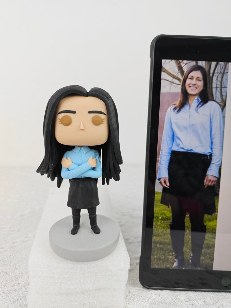 纯手工定制美国Funko Pop 自画肖像公仔娃娃男朋友老公生日礼物 - 玩偶/公仔 - 粘土 多色