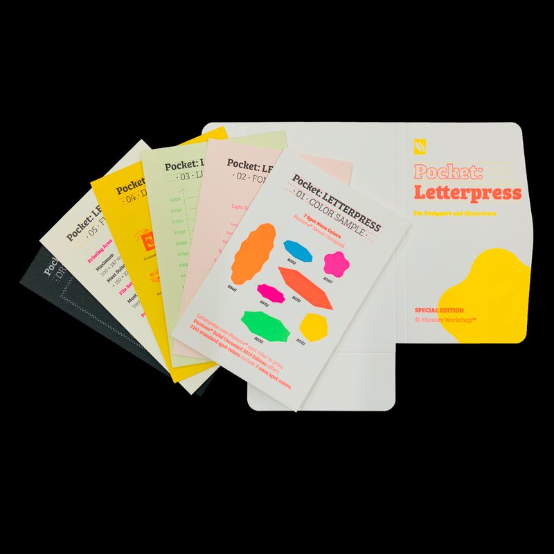 Pocket: Letterpress 怪兽工坊 新版活版印刷表现指南 参考 - 卡片/明信片 - 纸 多色