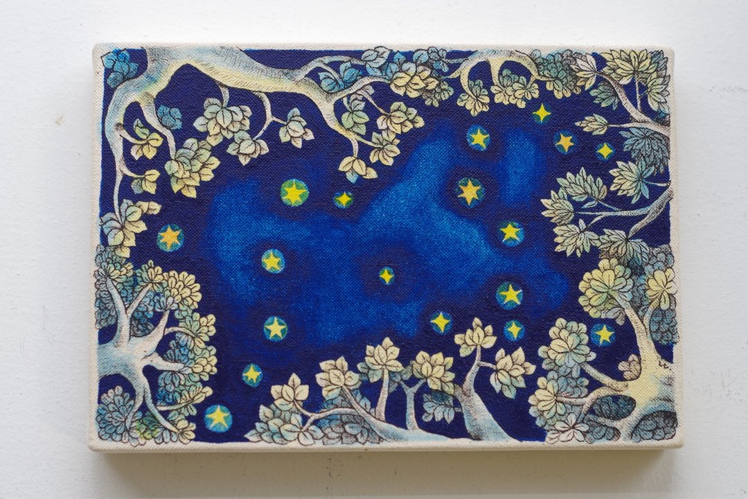 Leo  Original painting  獅子座  原画  watercolor - 海报/装饰画/版画 - 棉 蓝色