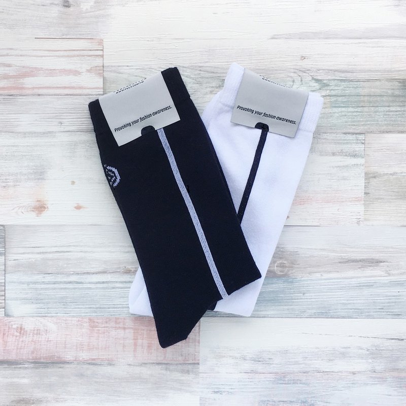 煽动者 黑白线条系列 1+1任选组合 - 袜子 - 棉．麻 透明