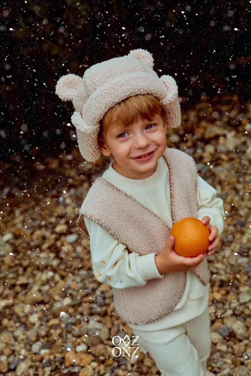 Mongle背心_奶油色 - 童装外套 - 棉．麻 