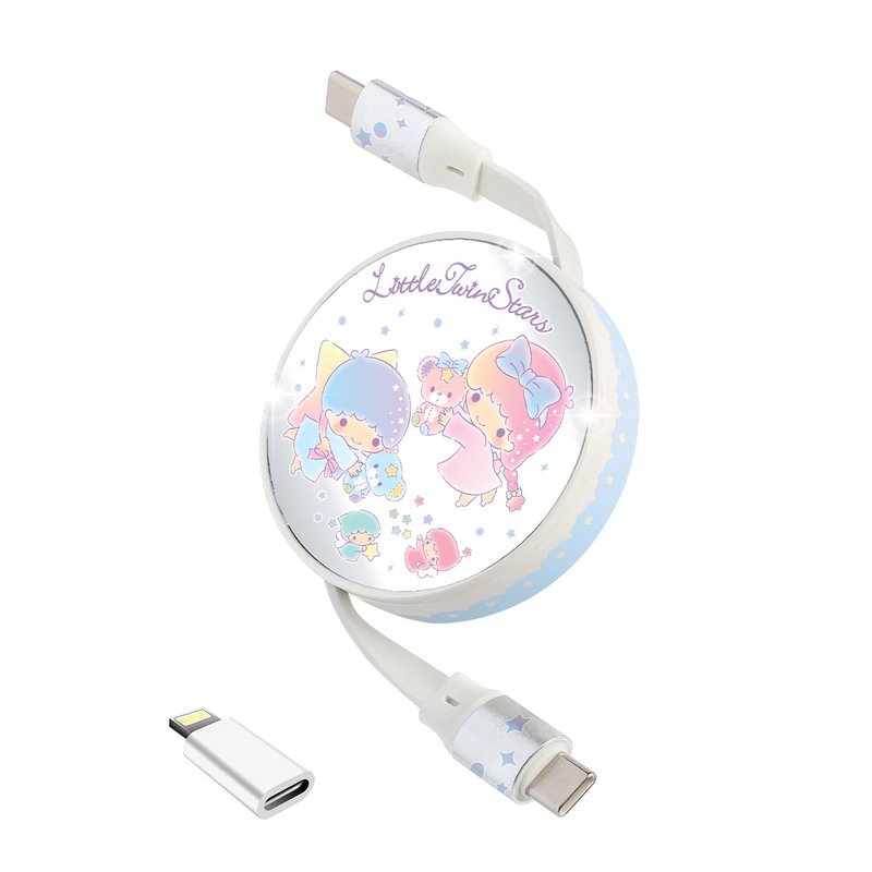 自动伸缩USB-C数据充电线 – Little Twin Stars - 充电宝/传输线 - 塑料 银色