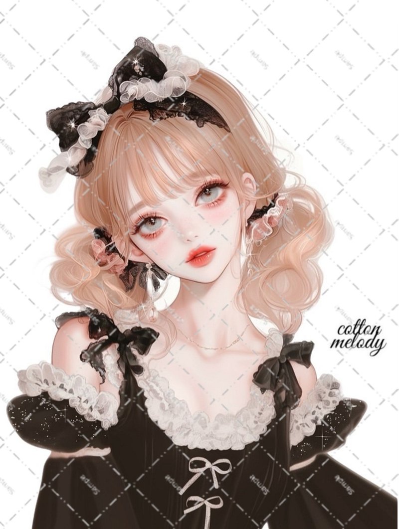 original sticker no.5638 人物贴纸 原创贴纸 女孩贴纸 原创人物贴纸 - 贴纸 - 纸 