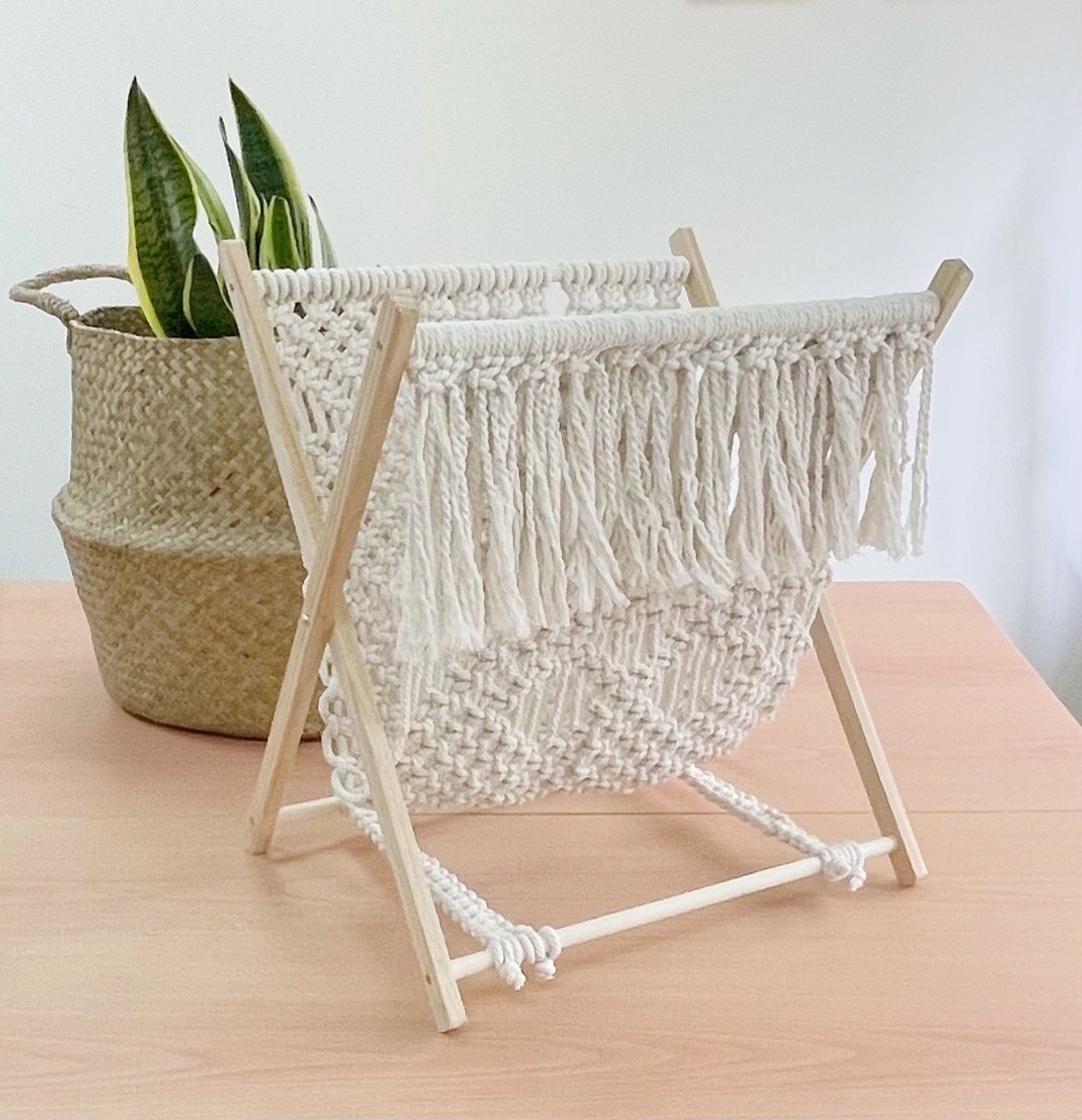 Macrame杂志收纳架【Macrame Magazines Holder】 - 摆饰 - 棉．麻 