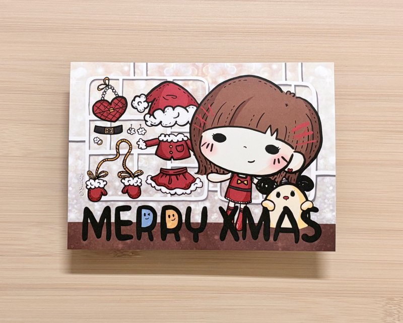 (X02) XMAS换装派对 - 卡片/明信片 - 纸 白色