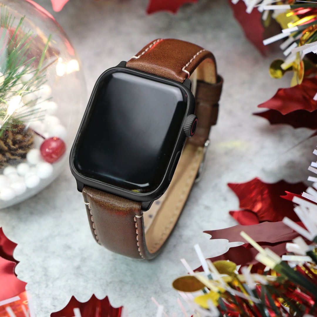 美国 Horween 深啡皮表带 APPLE WATCH 适用 - 表带 - 真皮 咖啡色