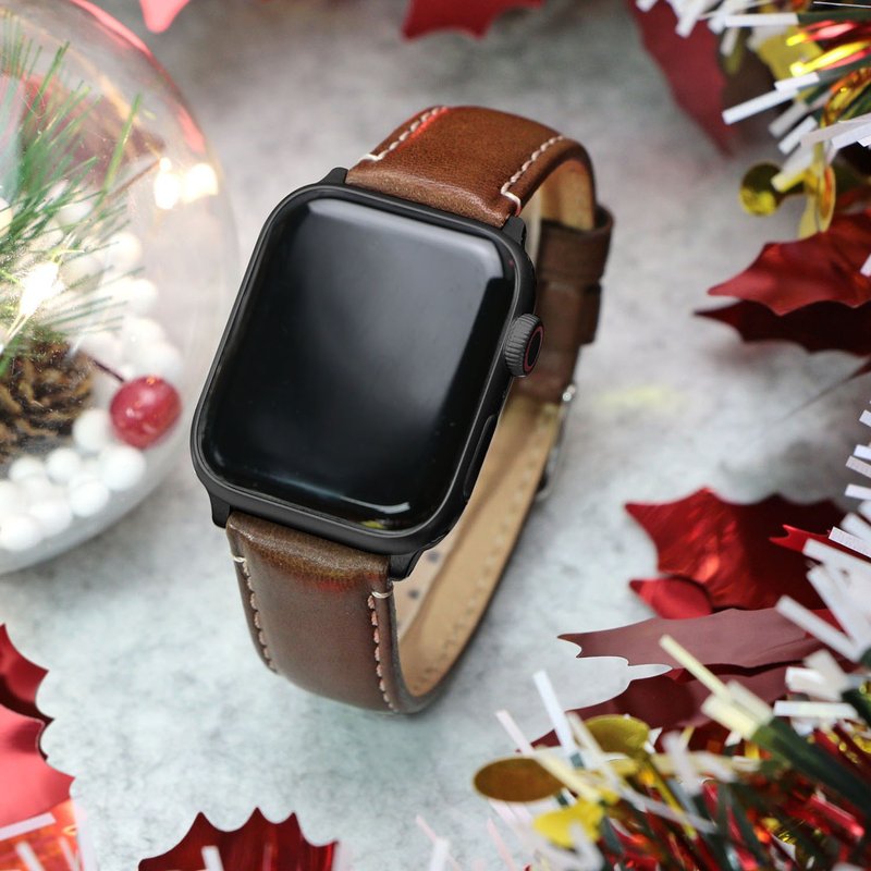 美国 Horween 深啡皮表带 APPLE WATCH 适用 - 表带 - 真皮 咖啡色