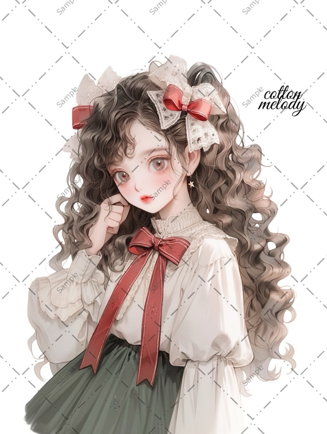 original sticker no.959 人物贴纸 原创贴纸 人像贴纸 女孩贴纸 原创人物贴纸 - 贴纸 - 纸 