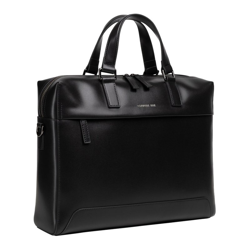 CERRUTI 1881 限量2折 意大利顶级小牛皮公文包 全新专柜展示品 - 公文包/医生包 - 真皮 黑色