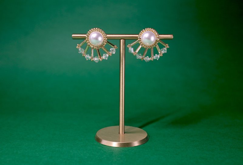 Ofelia 欧菲莉亚 - 水晶珍珠耳环 - 耳环/耳夹 - 其他材质 
