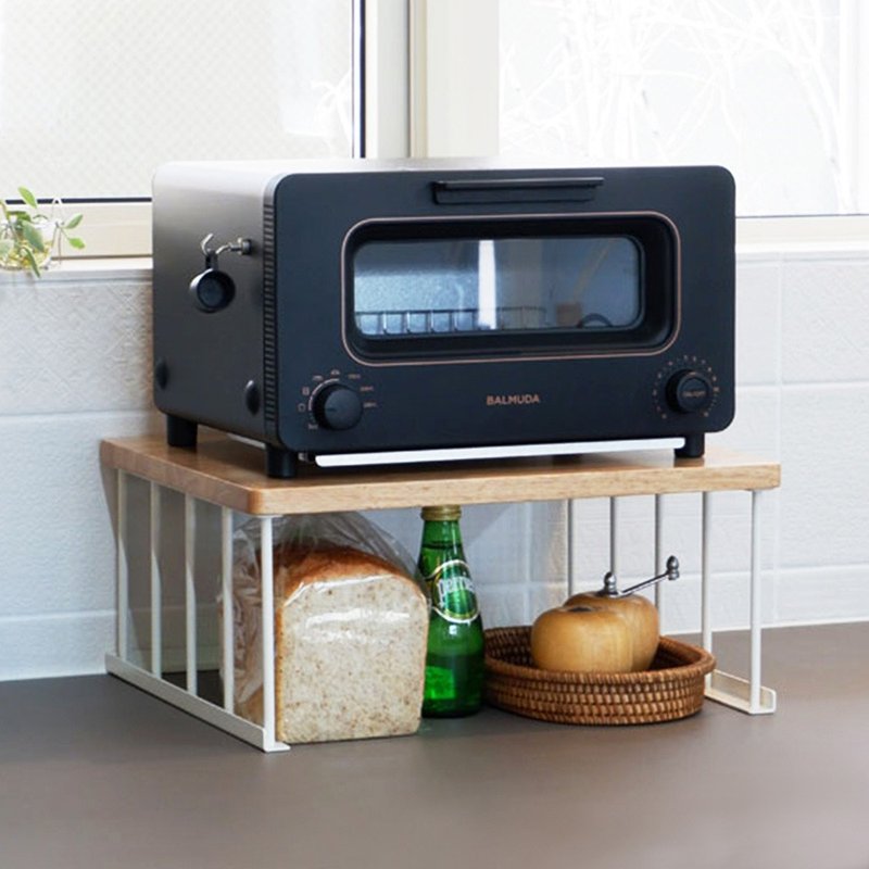 日本COLLEND HAK 实木钢制厨房桌面分层置物架-DIY - 置物架/篮子 - 其他金属 咖啡色