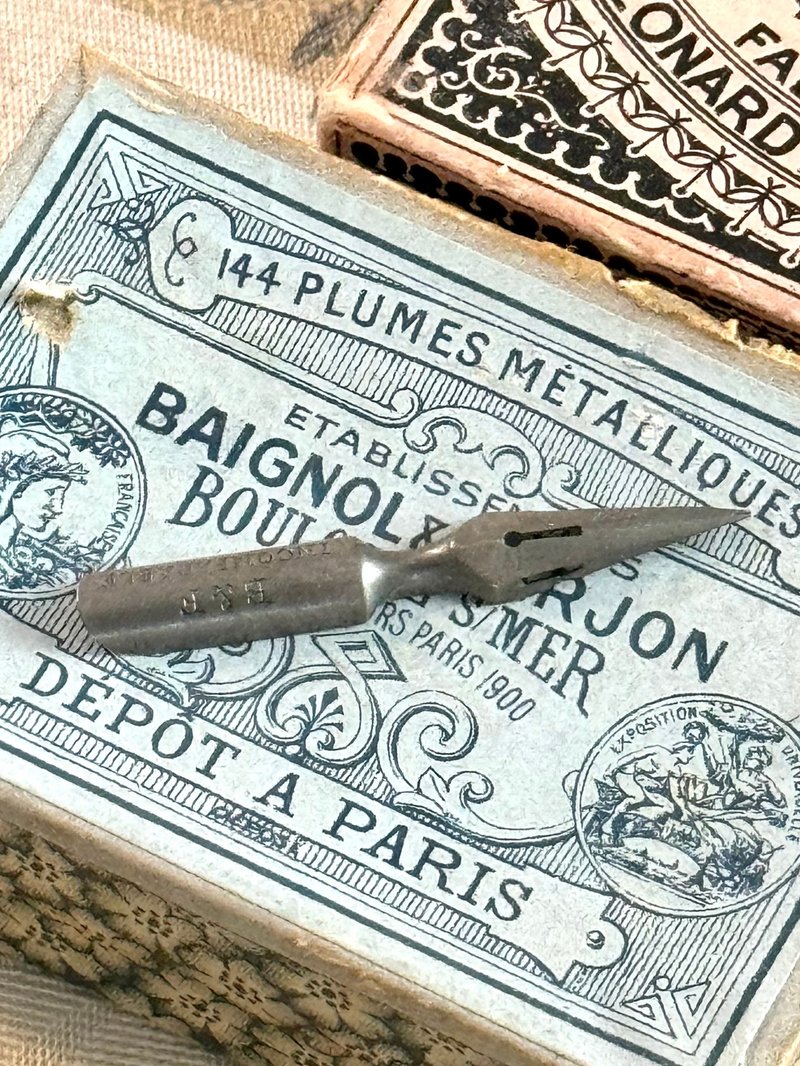 40544-法国古董B&F INCOMPARABLE沾水笔尖一支 - 蘸水笔 - 其他金属 